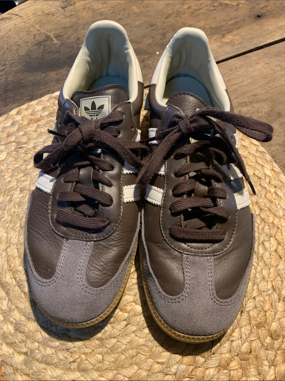 adidas Samba OG Brown and Grey Retro Sneakers